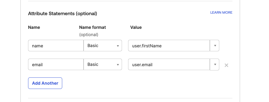 SAML configurations